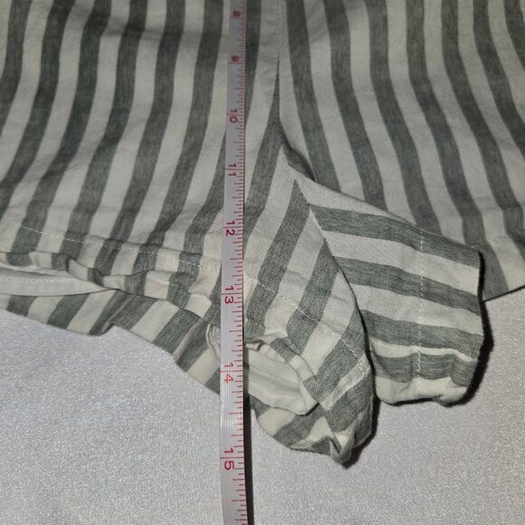 L'Academie Los Angeles Shorts Green White Striped High Waisted Vaca Size M - Picture 6 of 6